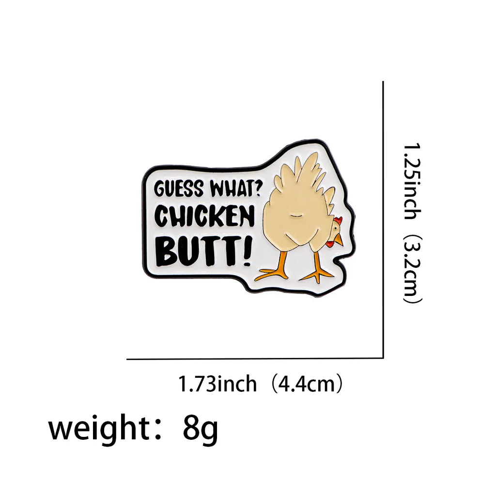 Guess What? Chicken Butt Enamel Pin 1