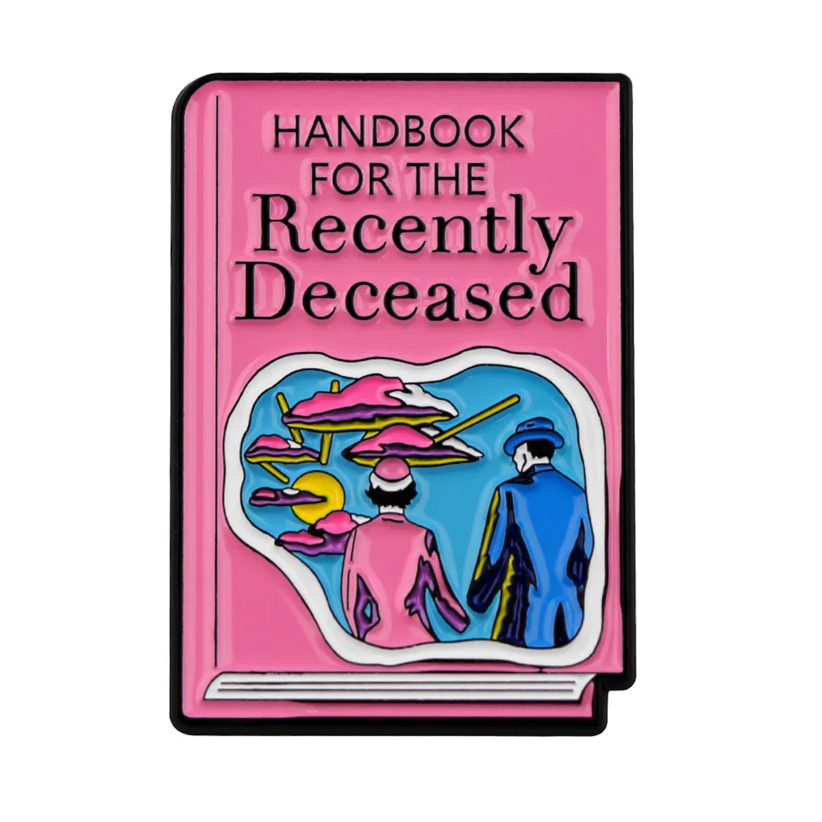 Handbook For The Recently Deceased Enamel Pin 1