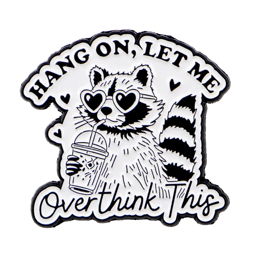 Raccoon Enamel Pin ’Hang On’ Funny Animal Brooch Pines Lapel Pins Badge on Backpack Clothing Accessories Fashion