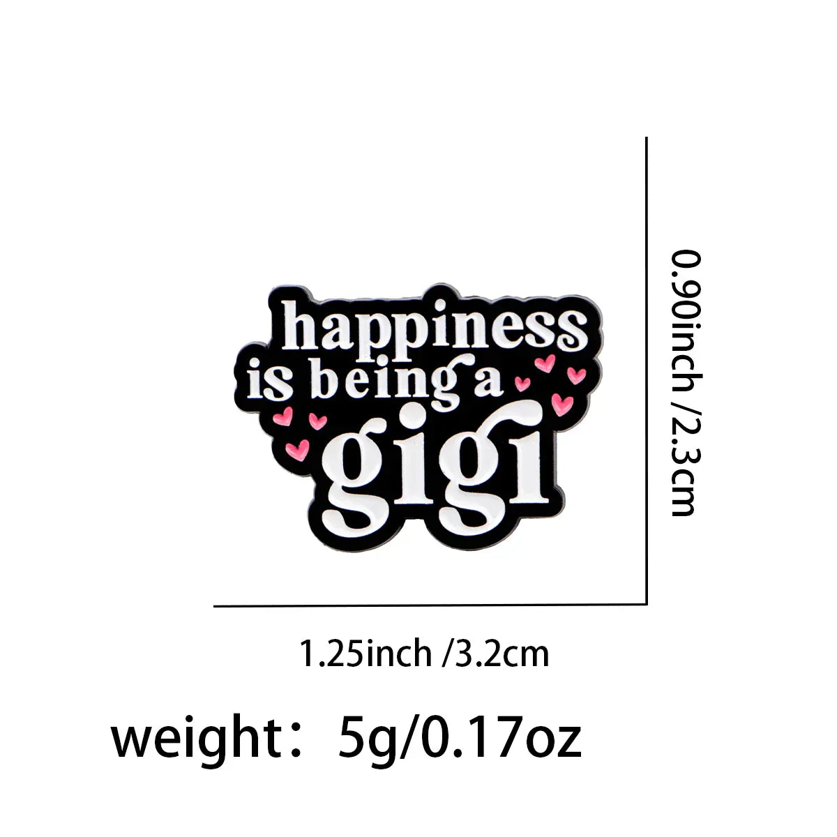’happiness’ Enamel Pin Cute Quotes Brooch Pines Lapel Pins Badge on Backpack Clothing Accessories Fashion Jewelry