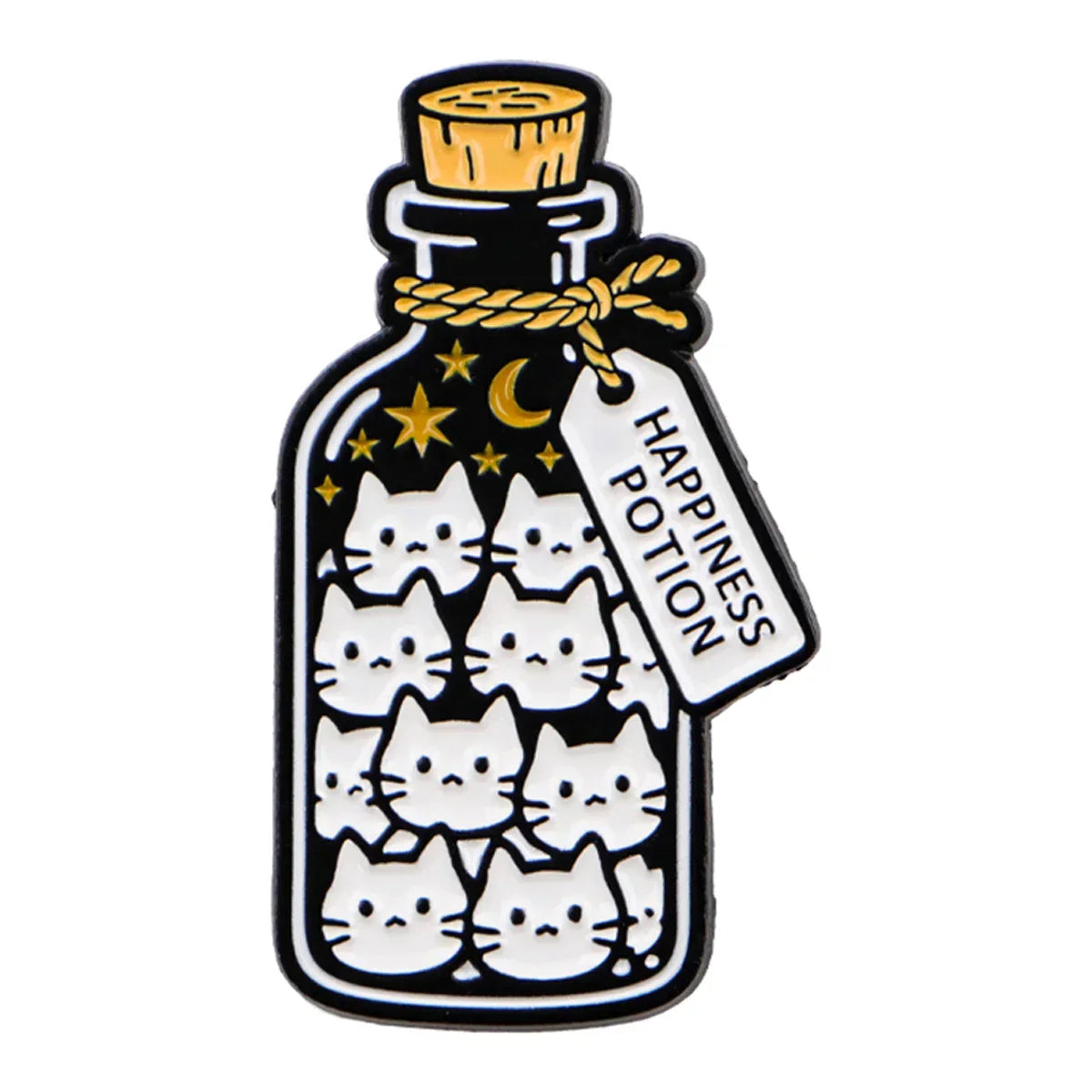 Cute Bottle Cat Enamel Pin Cartoon Brooch Pines Lapel Pins Badge on Backpack Clothing Accessories Animal Jewelry