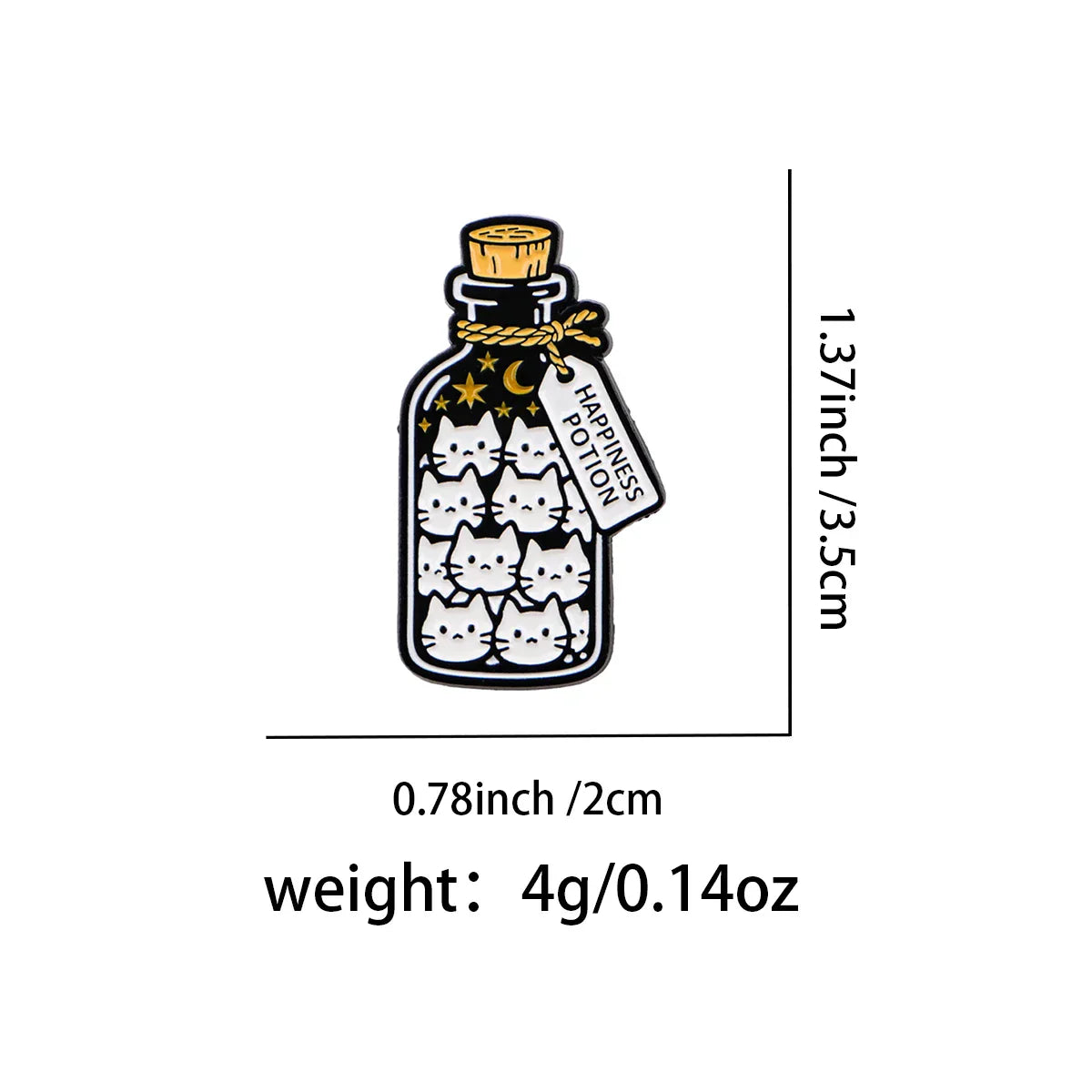Cute Bottle Cat Enamel Pin Cartoon Brooch Pines Lapel Pins Badge on Backpack Clothing Accessories Animal Jewelry