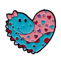 Heart shaped Dinosaur Enamel Pin 1