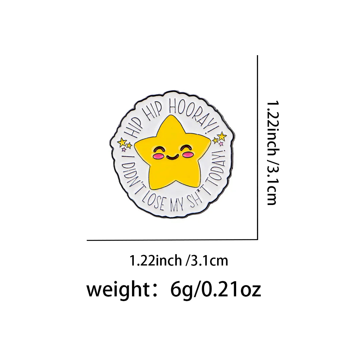 Cute Star Enamel Pin Quotes Brooch Pines Lapel Pins Badge on Backpack Clothing Accessories Funny Jewelry Friends Gifts