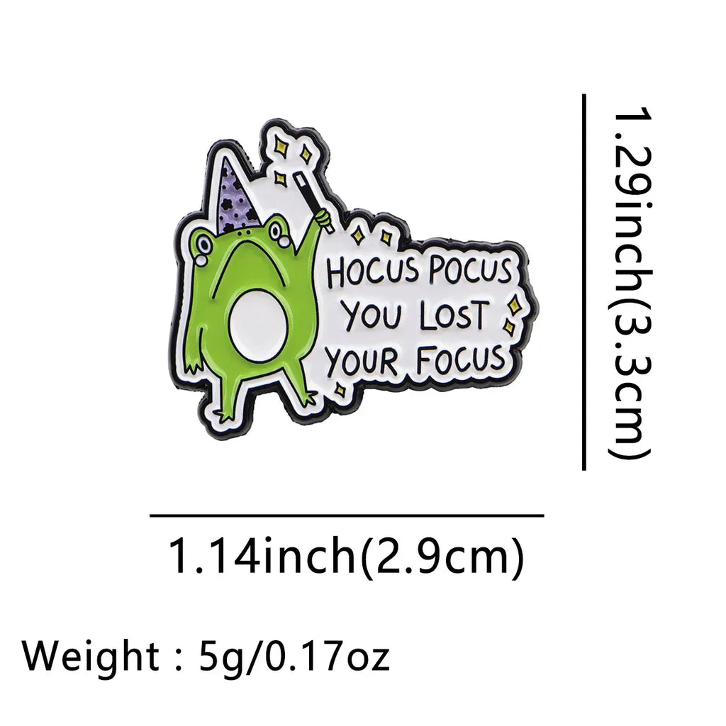 Halloween Frog Witch Enamel Pin Funny Brooch Pines Lapel Pins Badge on Backpack Clothing Accessories Animal Jewelry