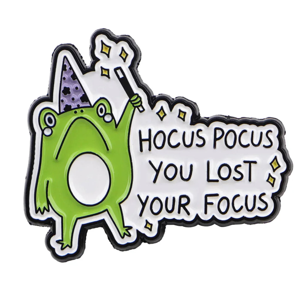 Halloween Frog Witch Enamel Pin Funny Brooch Pines Lapel Pins Badge on Backpack Clothing Accessories Animal Jewelry