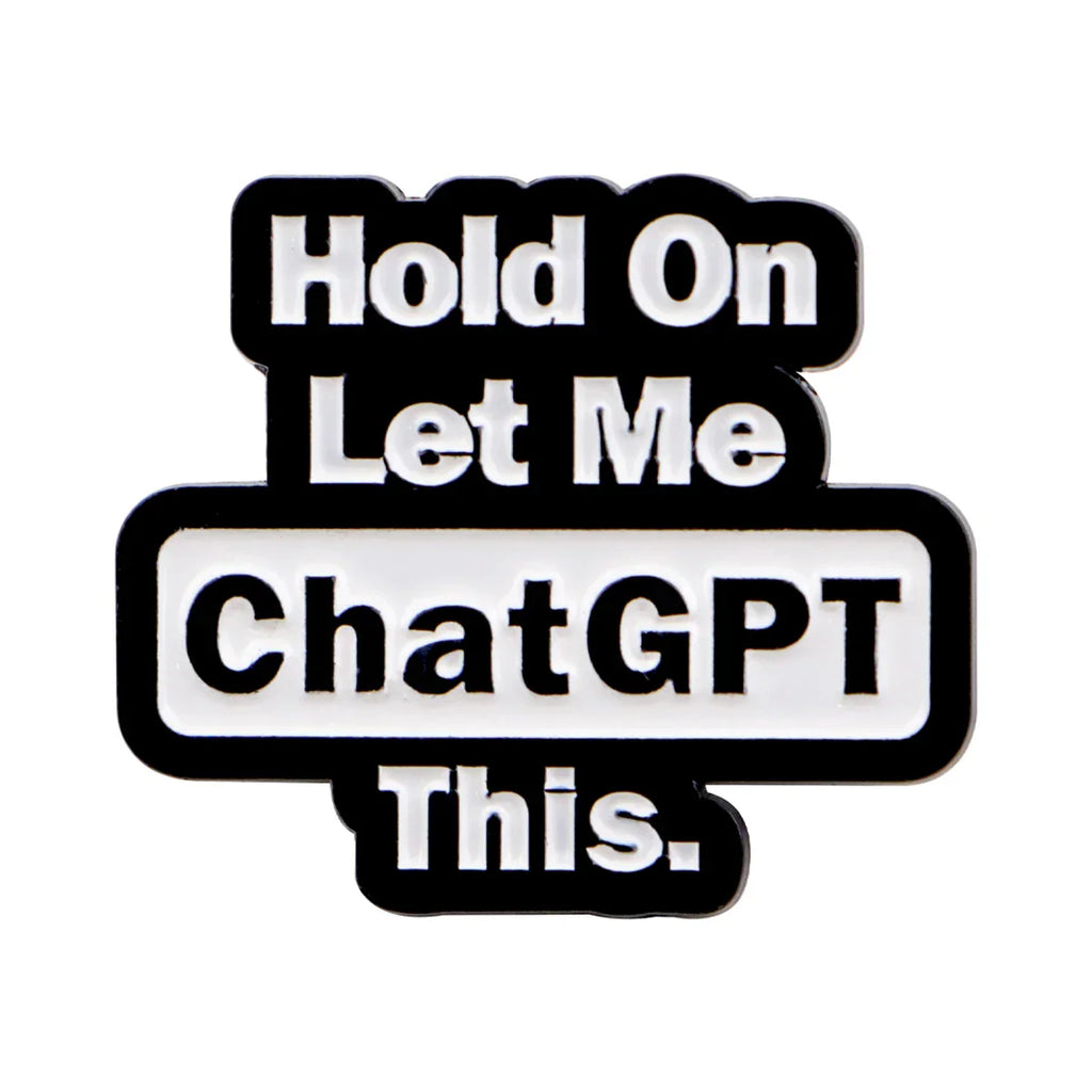 ’Hold On’ Enamel Pin Humorous Quotes Brooch Pines Lapel Pins Badge on Backpack Clothing Accessories Fashion Jewelry