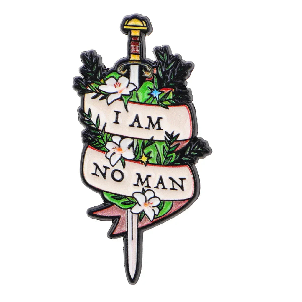 I AM NO MAN Lapel Pins for Backpacks Brooches for Women Sword Enamel Pin Fashion Jewelry Accessories Friends Gift - 1