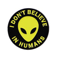 ’I don’t believe’ Funny Alien Enamel Pin Round Brooches Hat Pins Badge on Backpack Clothing Accessories Fashion Jewelry