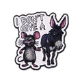 I DON’T GIVE A Enamel Pin Mouse & Donkey Brooch Pines Lapel Pins Badge on Backpack Clothing Accessories Animal Jewelry