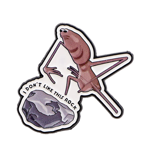 ’I DON’T LIKE THIS ROCK’ Funny Enamel Pin Lapel Pins for Backpacks Brooches for Women Fashion Jewelry Accessories