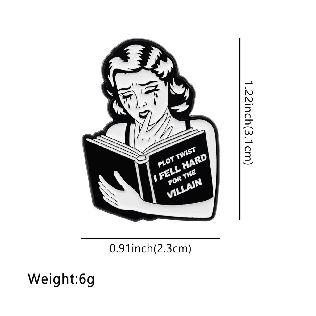 ’I Fell Hard For The Villain’ Enamel Pin 1