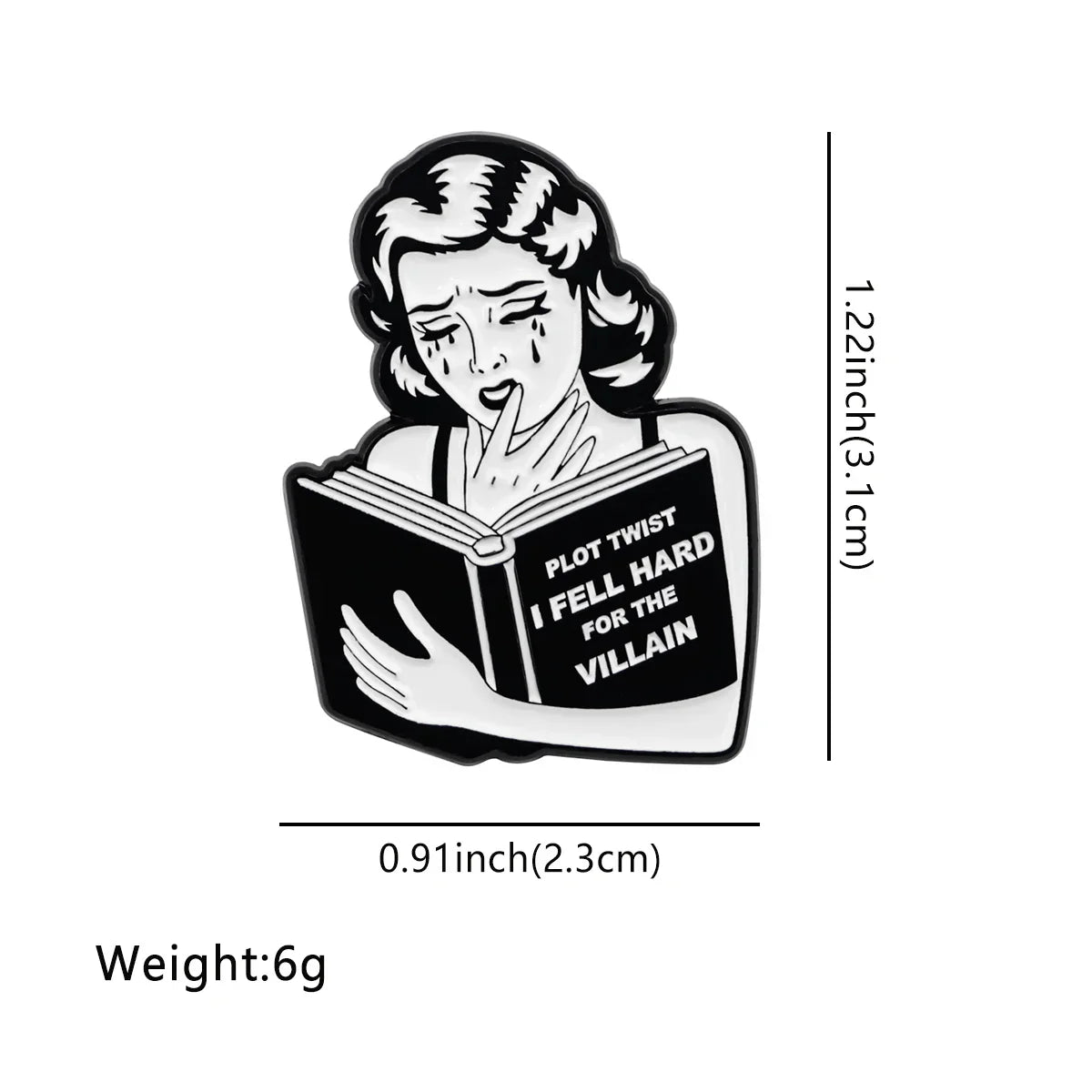 ’I Fell Hard For The Villain’ Enamel Pin 1