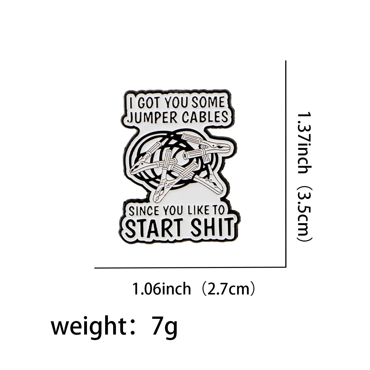 I Got You Some Jumper Cables Enamel Pin 1