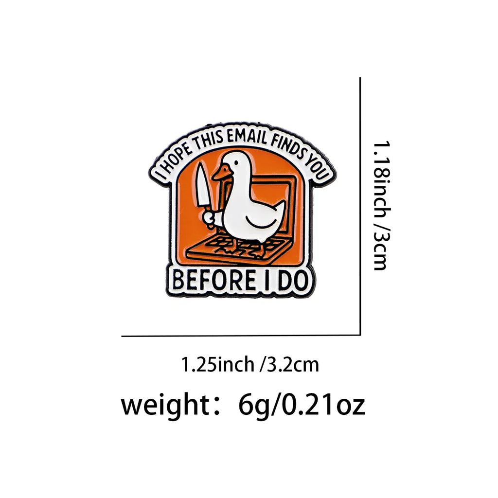 Funny ’Before I Do’ Goose Enamel Pin Lapel Pins for Backpacks Brooches for Women Fashion Jewelry Accessories Friends