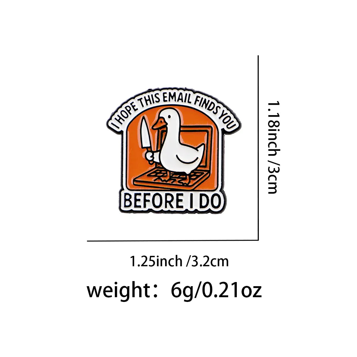 Funny ’Before I Do’ Goose Enamel Pin Lapel Pins for Backpacks Brooches for Women Fashion Jewelry Accessories Friends