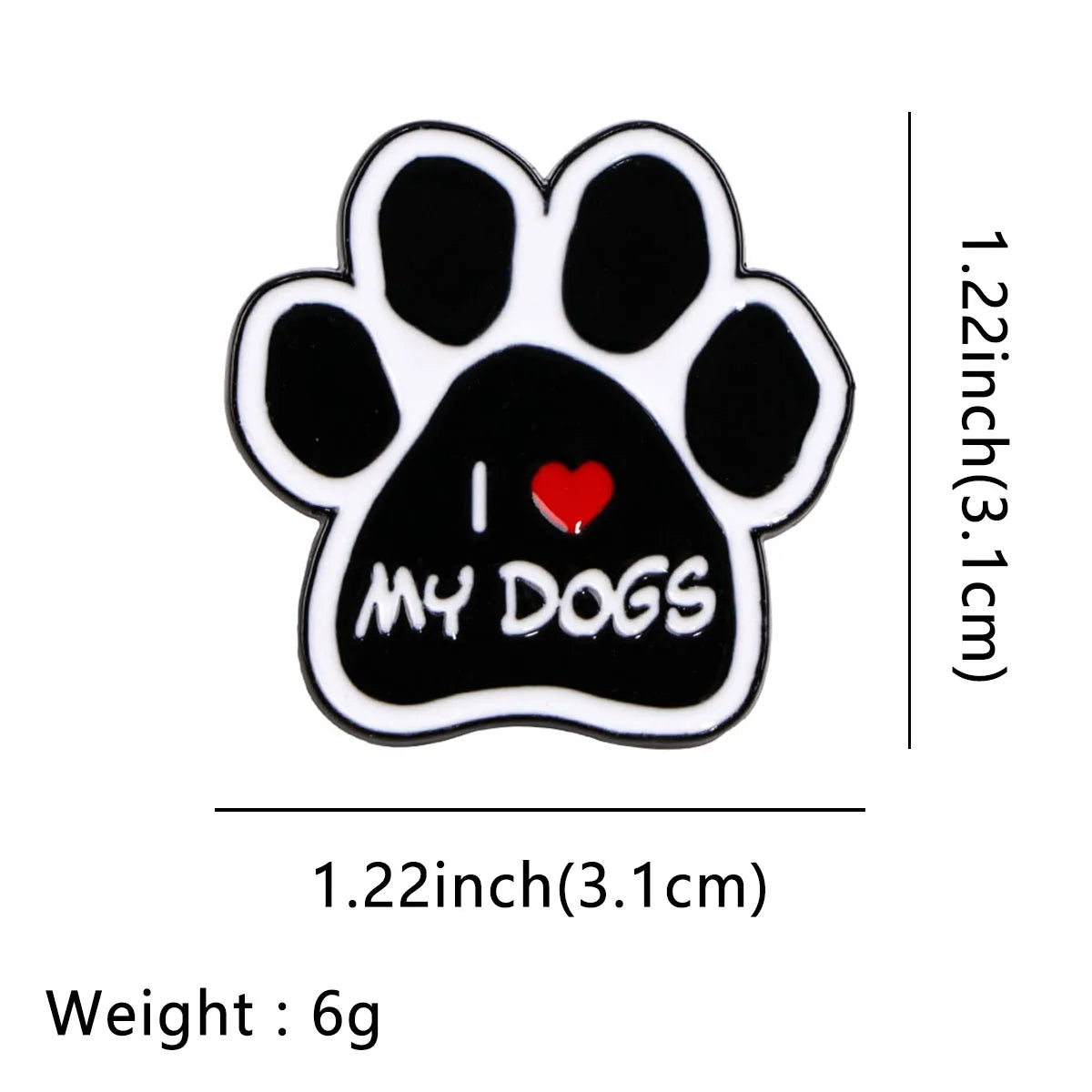 I Love My Dog Enamel Pin 1