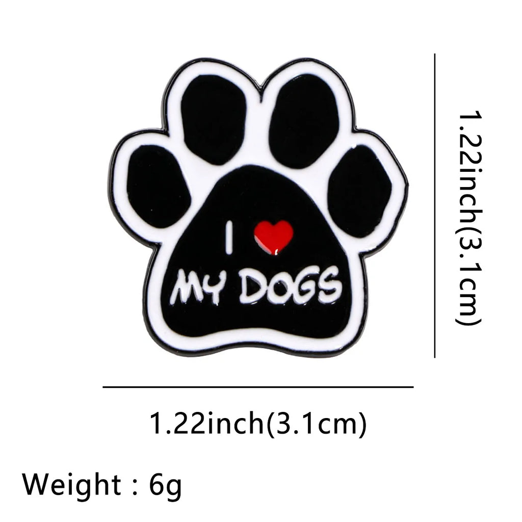 I Love My Dog Enamel Pin 1