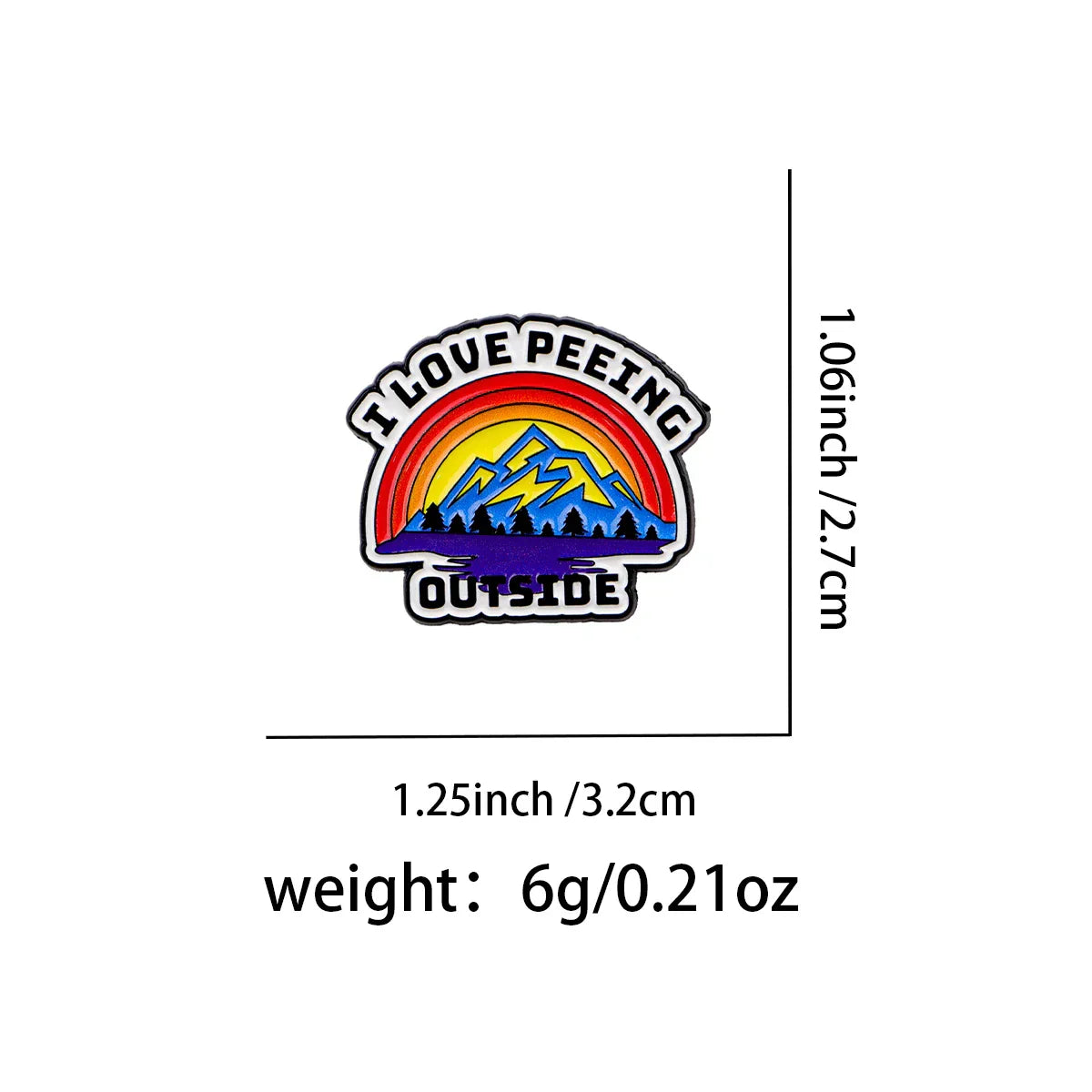 Quotes Enamel Pin ’OUTSIDE’ Brooch Pines Lapel Pins Badge on Backpack Clothing Accessories Fashion Jewelry Friends