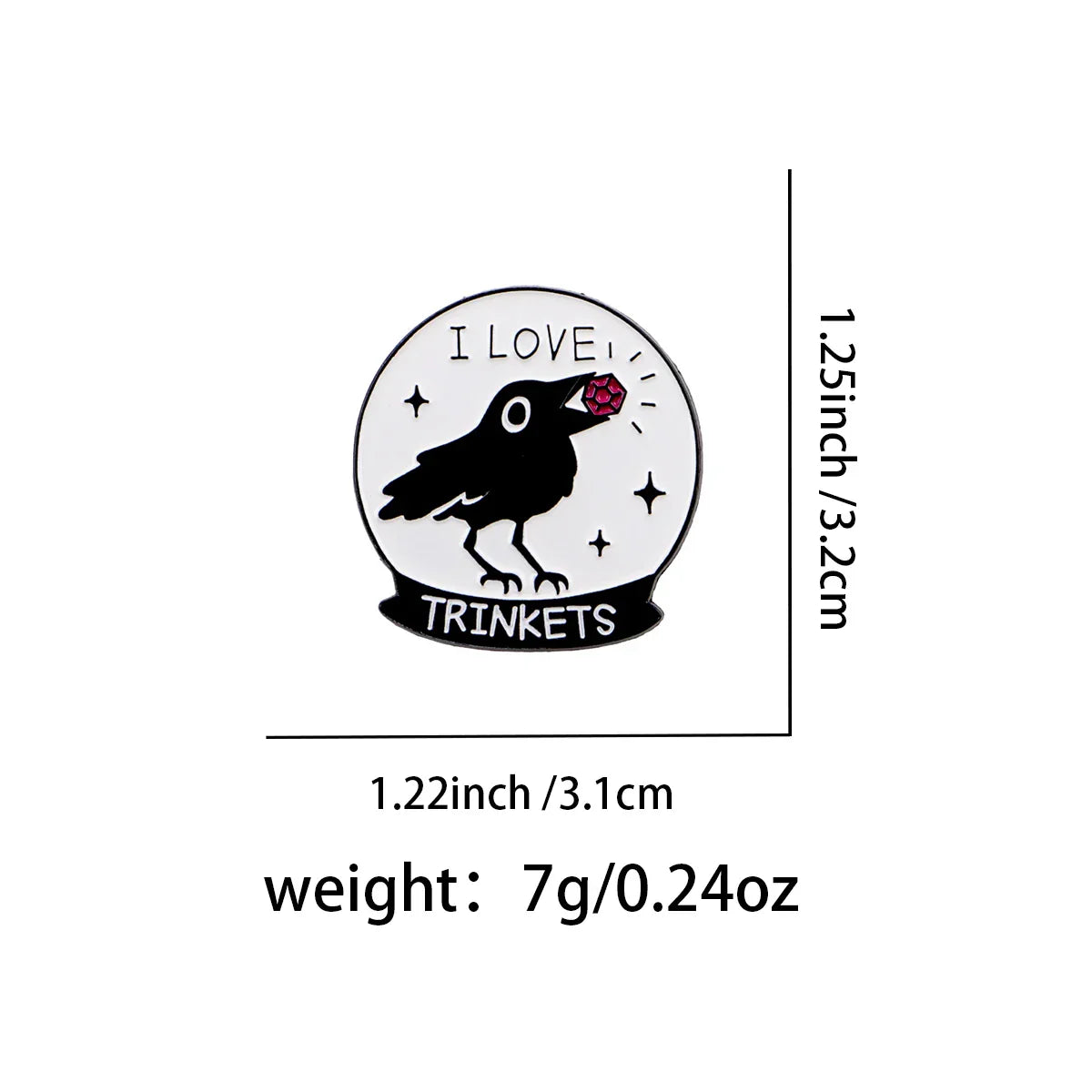 Crow Lapel Pins for Backpacks Funny Quotes Brooches for Women Enamel Pin Fashion Jewelry Accessories Friends Gift - 1