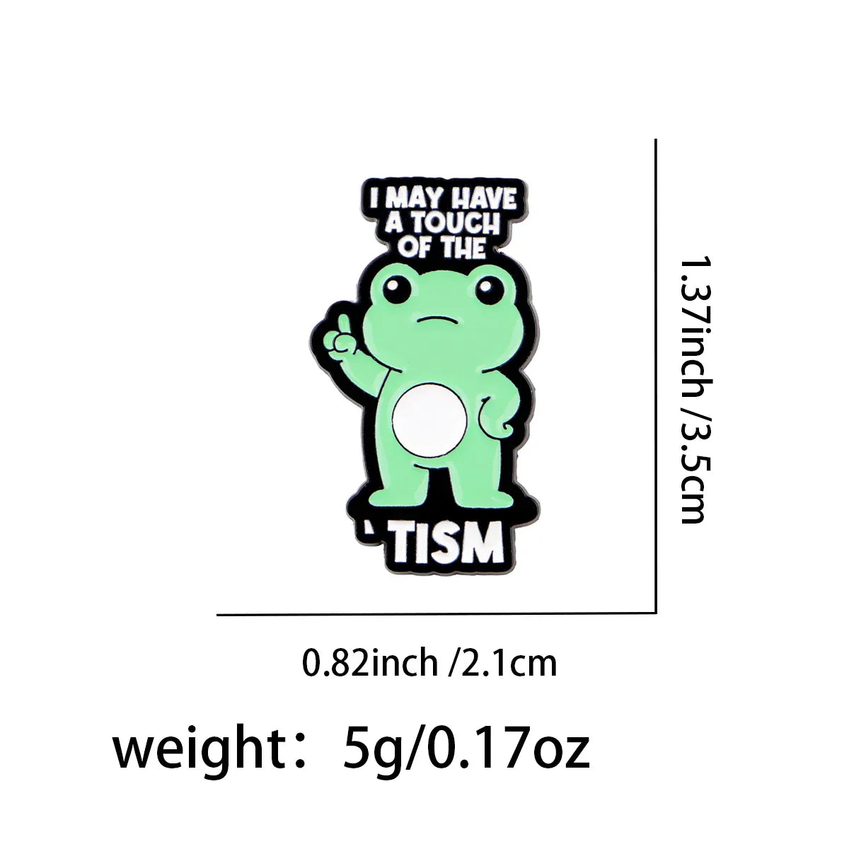 Autism Awareness Enamel Pin Cute Frog Brooch Pines Lapel Pins Badge on Backpack Clothing Accessories Animal Jewelry