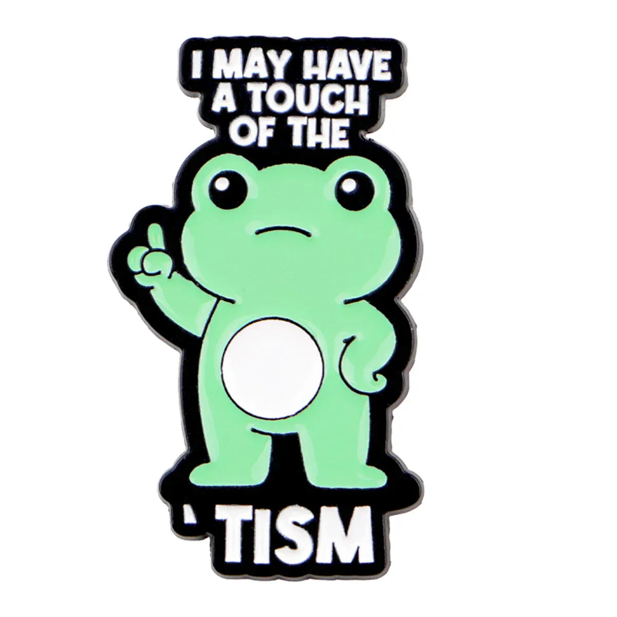 Autism Awareness Enamel Pin Cute Frog Brooch Pines Lapel Pins Badge on Backpack Clothing Accessories Animal Jewelry