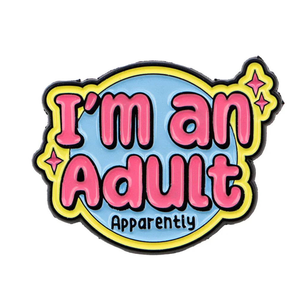 Autism Quotes Enamel Pin I’M AN ADULT Brooches Pin Lapel Pins Badge on Backpack Clothing Accessories Fashion Jewelry