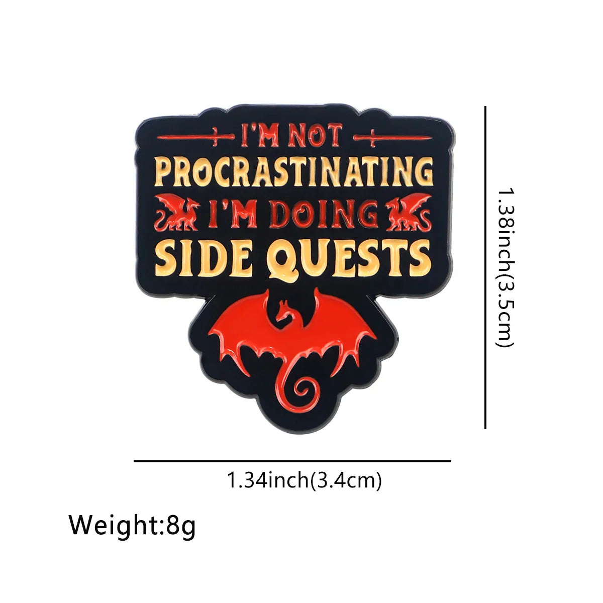 I’m Doing Side Quests Enamel Pin 1