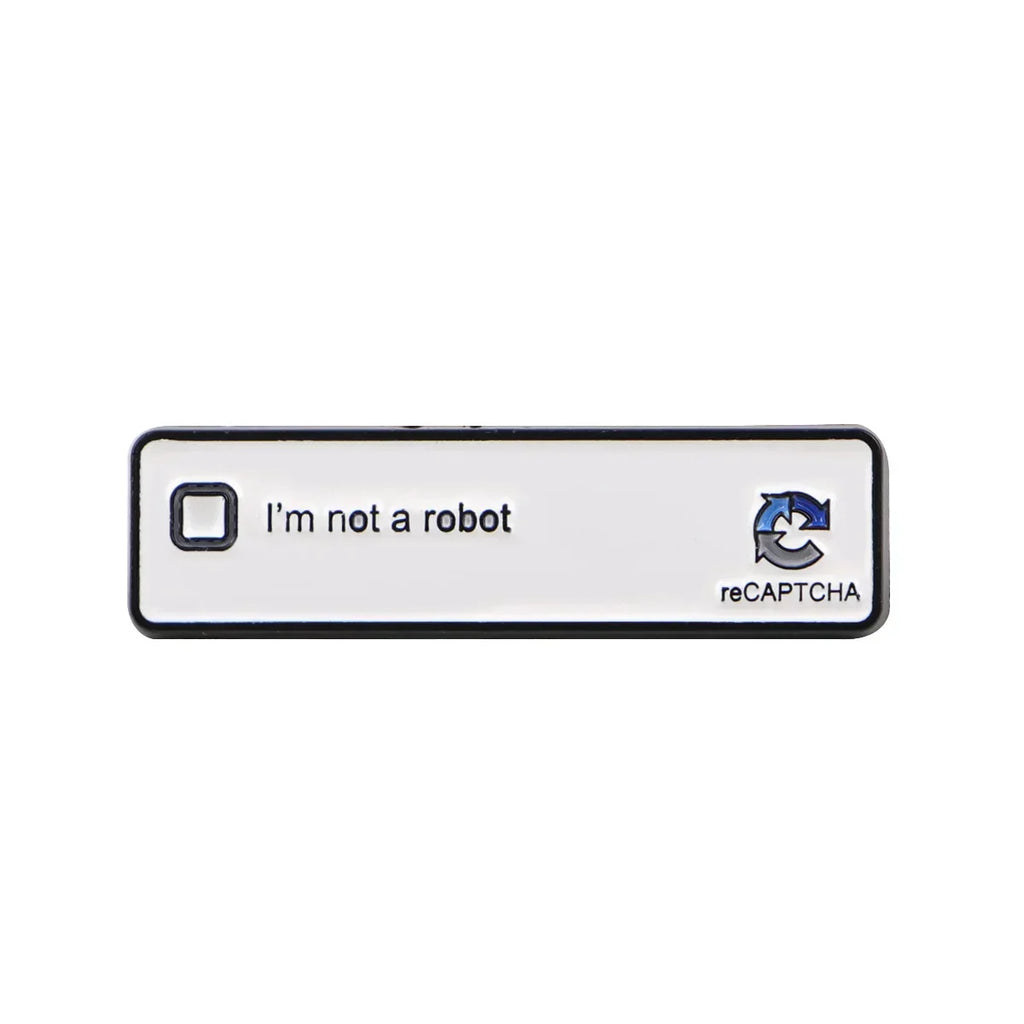 Robot Quotes Enamel Pin ’i’m not a robot’ Brooch Pines Lapel Pins Badge Clothing Accessories Funny Jewelry Friends