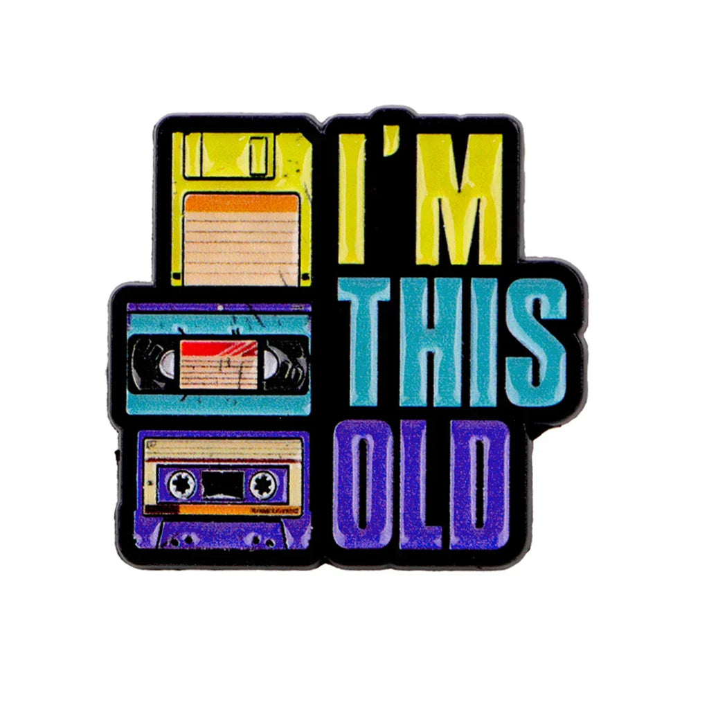 ’I’M THIS OLD’ Enamel Pin Lapel Pins for Backpacks Vintage Brooches for Women Fashion Jewelry Accessories Friends Gift