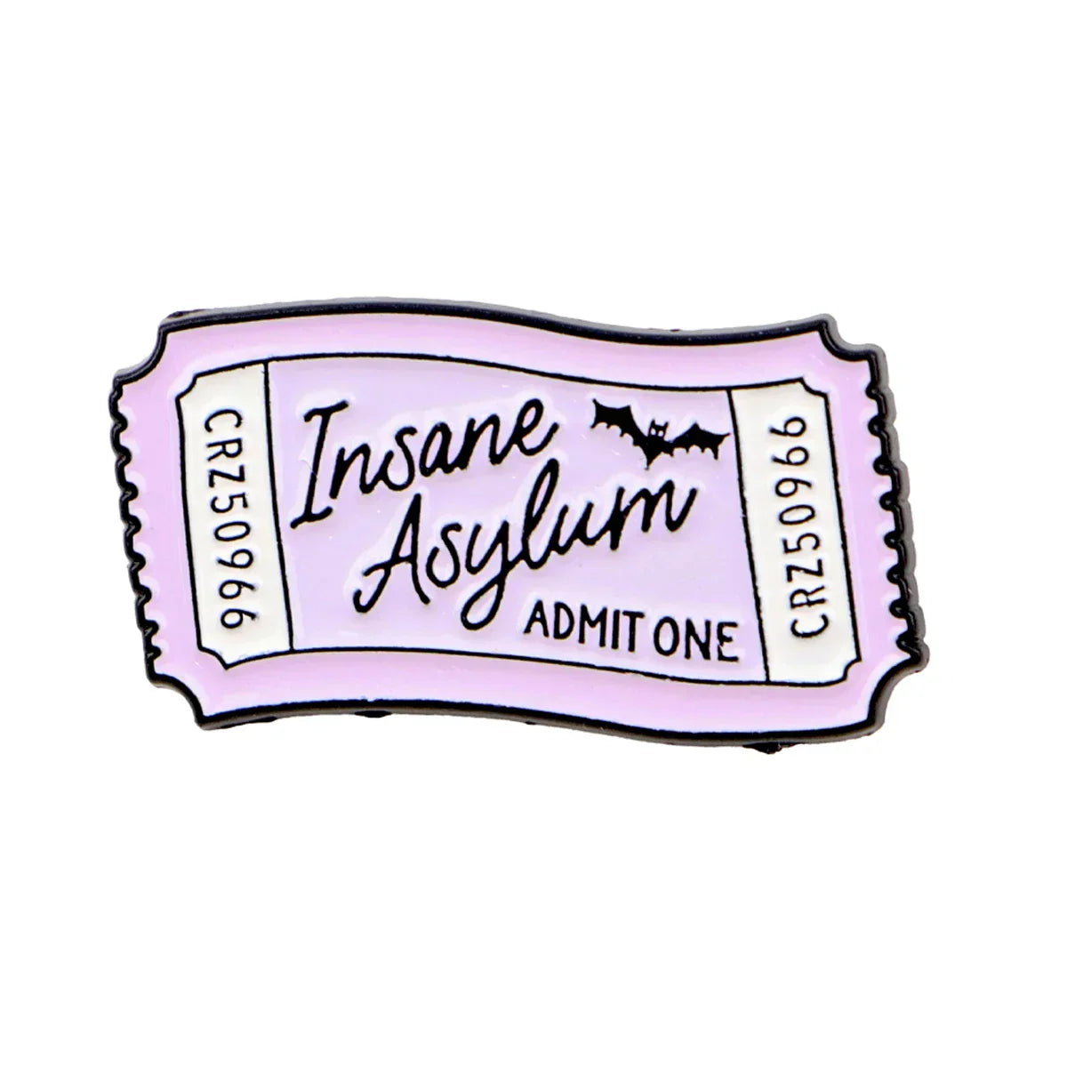 Ticket Lapel Pins for Backpacks Punk Brooches for Women Vintage Enamel Pin Fashion Jewelry Accessories Halloween Gift