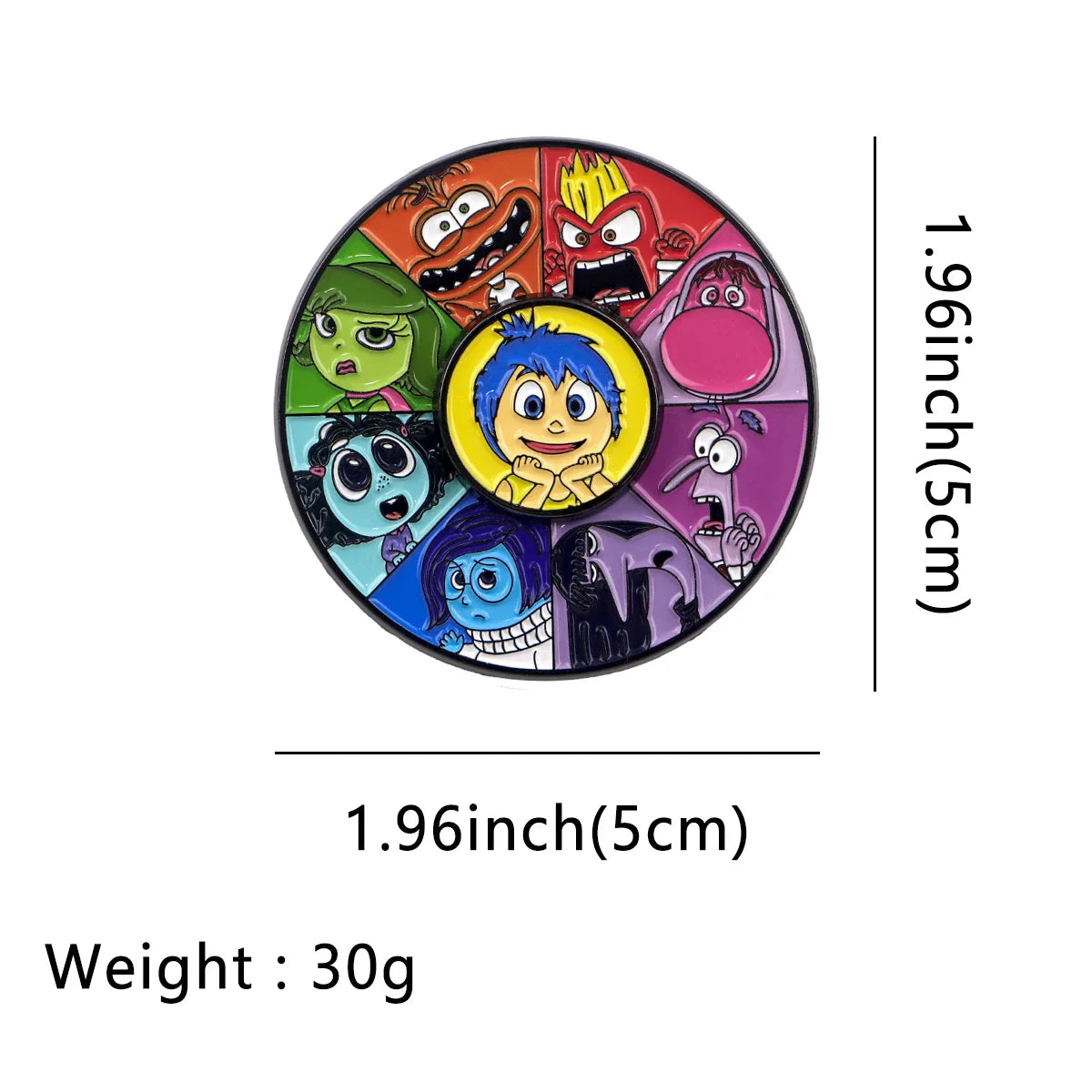 Inside Out Rotatable Enamel Pin 1 / MULTI