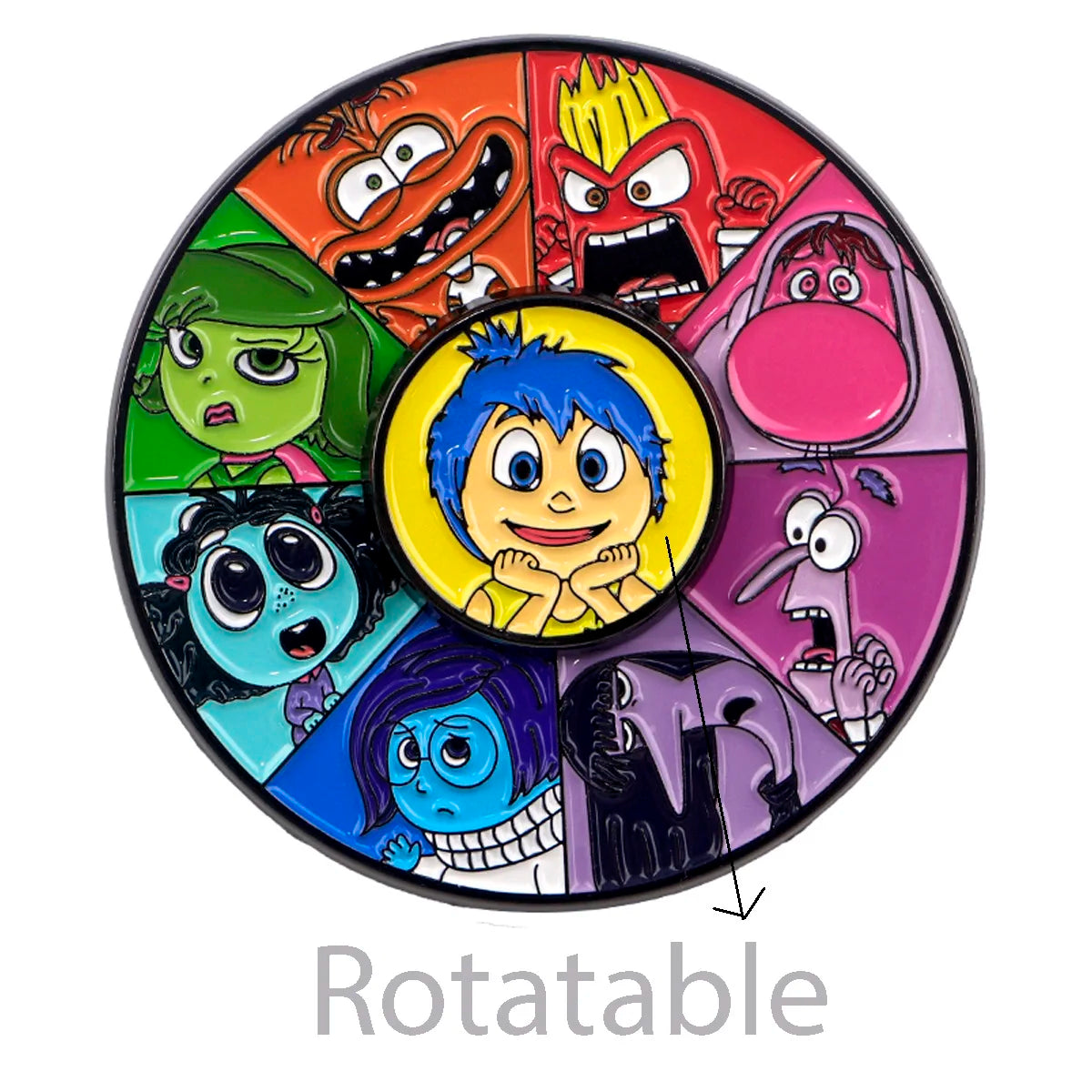 Inside Out Rotatable Enamel Pin 1 / MULTI