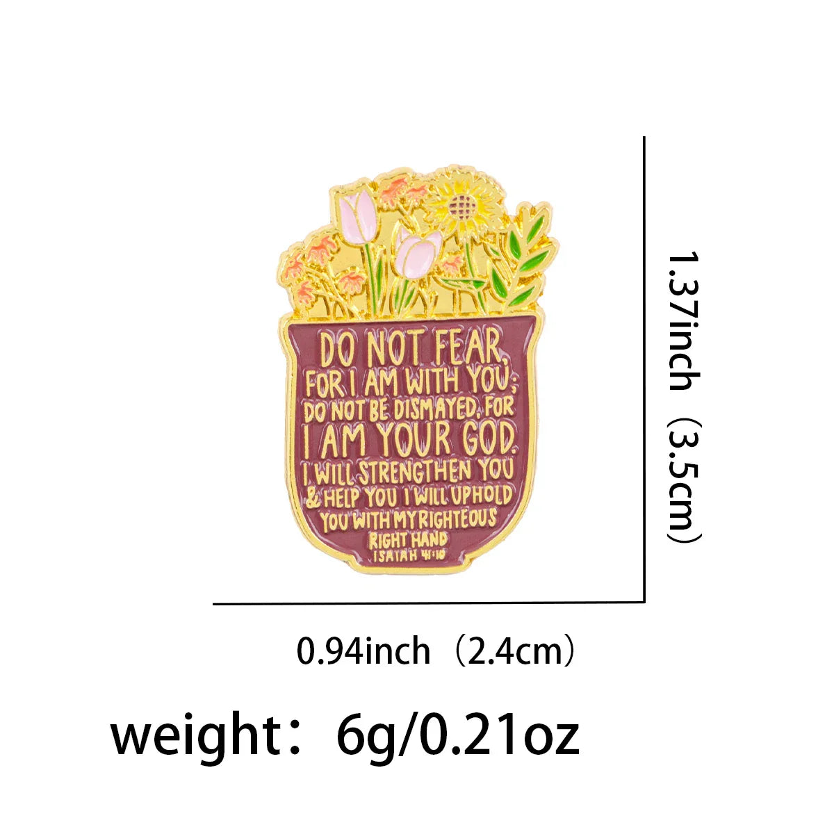 Isaiah 41:10 Enamel Pin 1