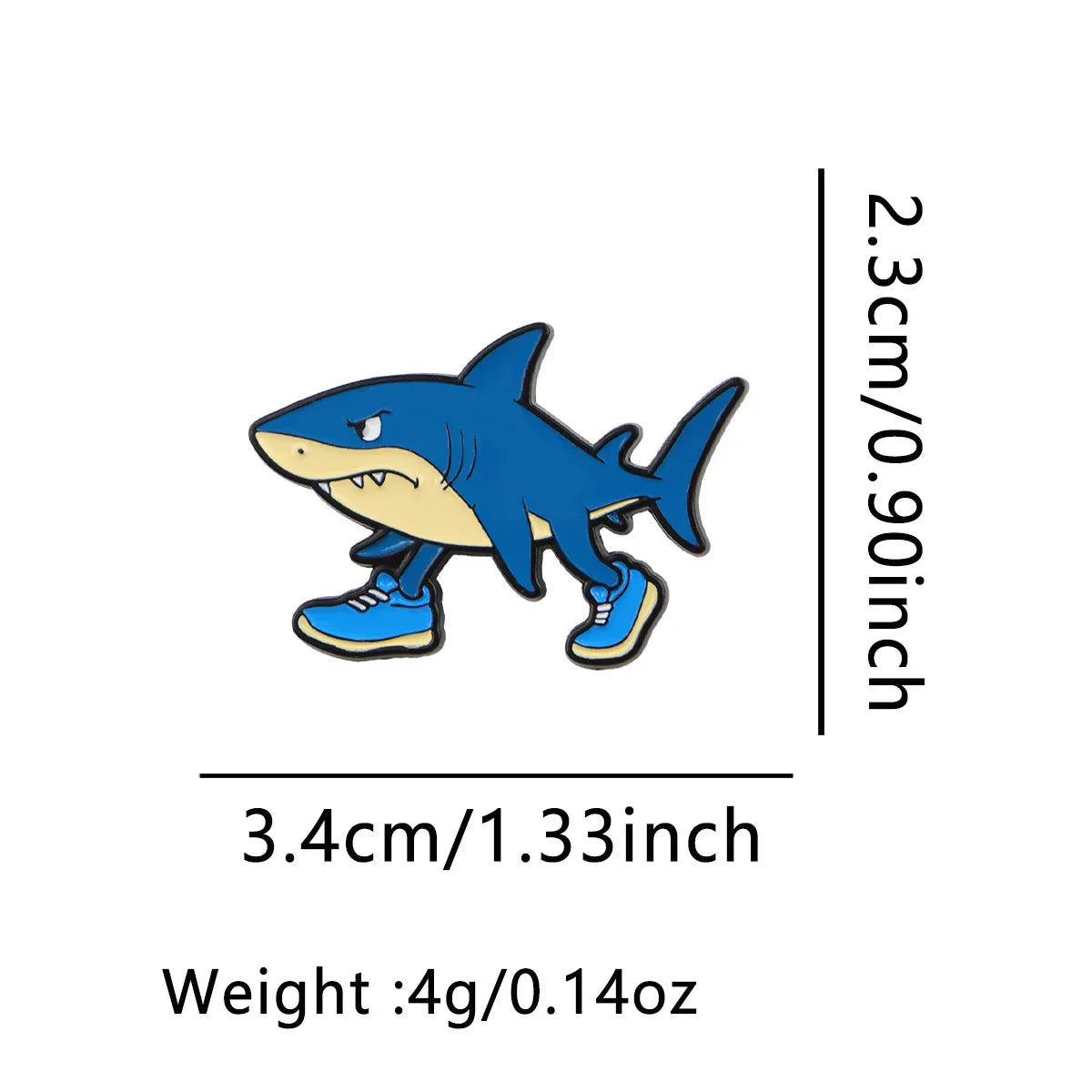 Funny Shark Enamel Pin Cartoon Brooch Pines Lapel Pins Badge on Backpack Clothing Accessories Fashion Jewelry Friends