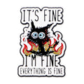 Cartoon Cat Enamel Pin Funny Quotes Brooches Pin Lapel Pins Badge on Backpack Clothing Accessories Animal Jewelry