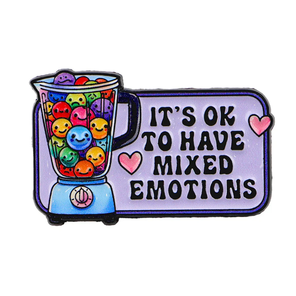 ’Mixed Emotions’ Enamel Pin Cartoon Brooch Pines Lapel Pins Badge on Backpack Clothing Accessories Fashion Jewelry