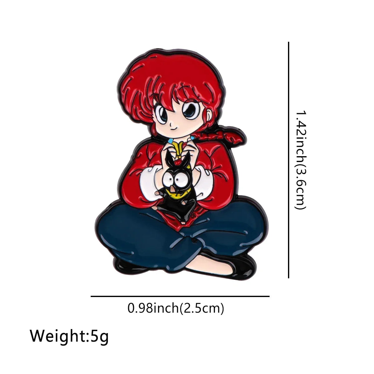 Japanese Ranma and P Chan Enamel Pin 1