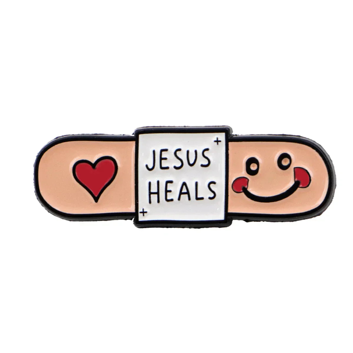 ’JESUS HEALS’ Enamel Pin Mental Health Brooch Pines Lapel Pins Badge on Backpack Clothing Accessories Fashion Jewelry