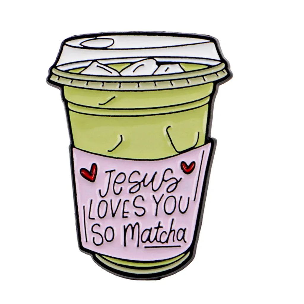 Jesus LOVES YOU Enamel Pin Tea Brooch Pines Lapel Pins Badge on Backpack Clothing Accessories Fashion Jewelry Friends