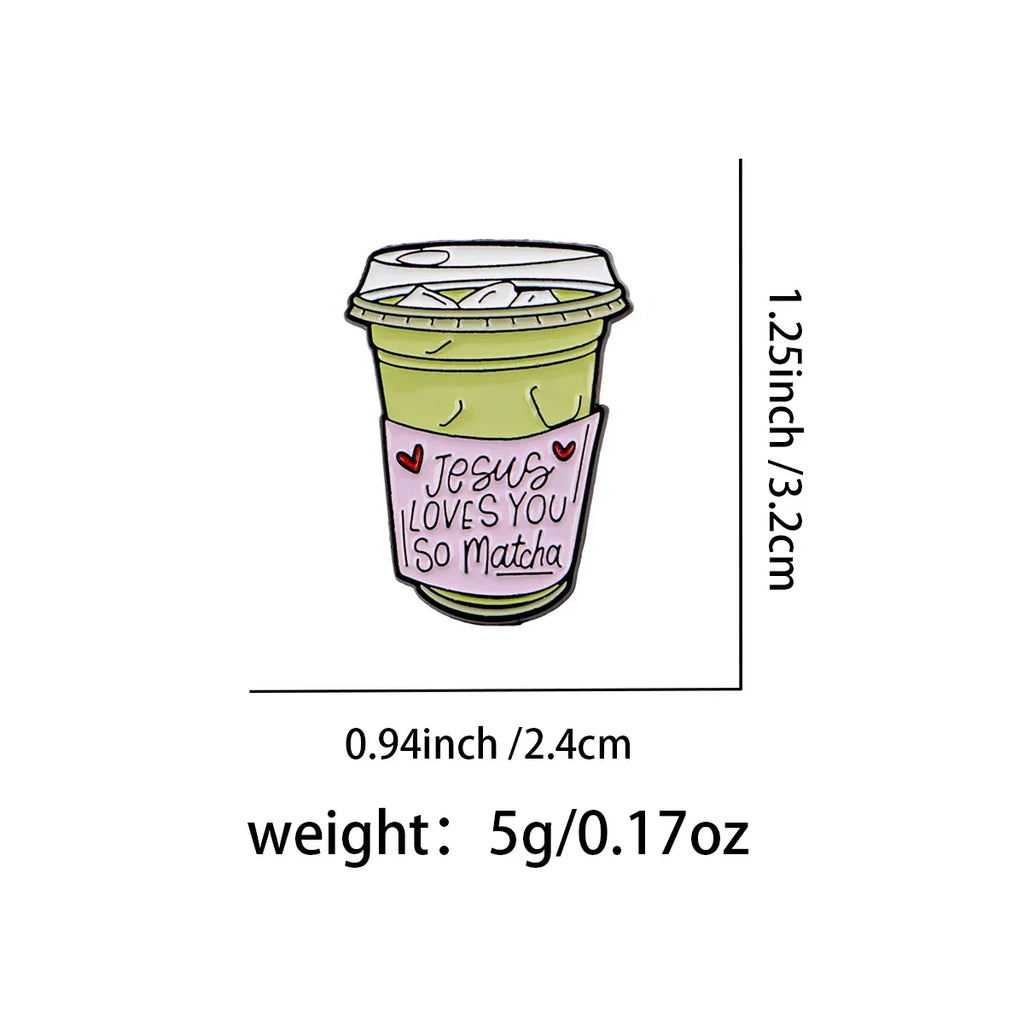 Jesus LOVES YOU Enamel Pin Tea Brooch Pines Lapel Pins Badge on Backpack Clothing Accessories Fashion Jewelry Friends