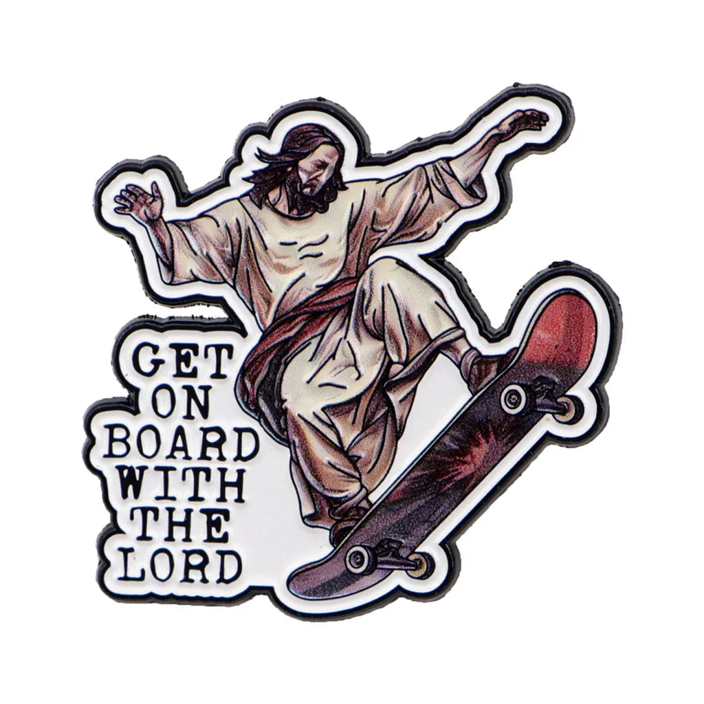 Jesus Enamel Pin ’GET ON BOARD’ Brooch Pines Lapel Pins Quote Badge on Backpack Clothing Accessories Fashion Jewelry