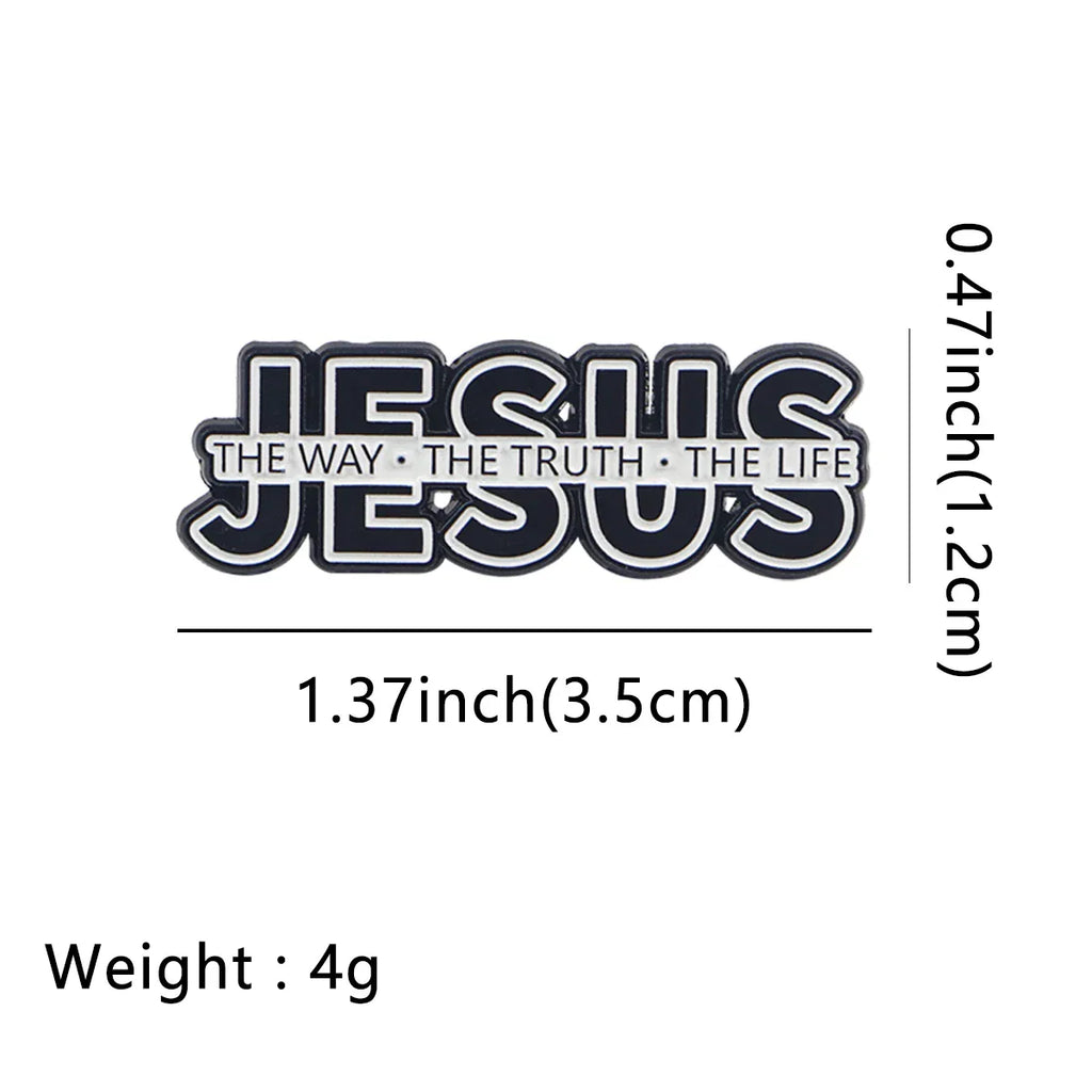 Jesus Way Truth Life Christian Enamel Pin 1