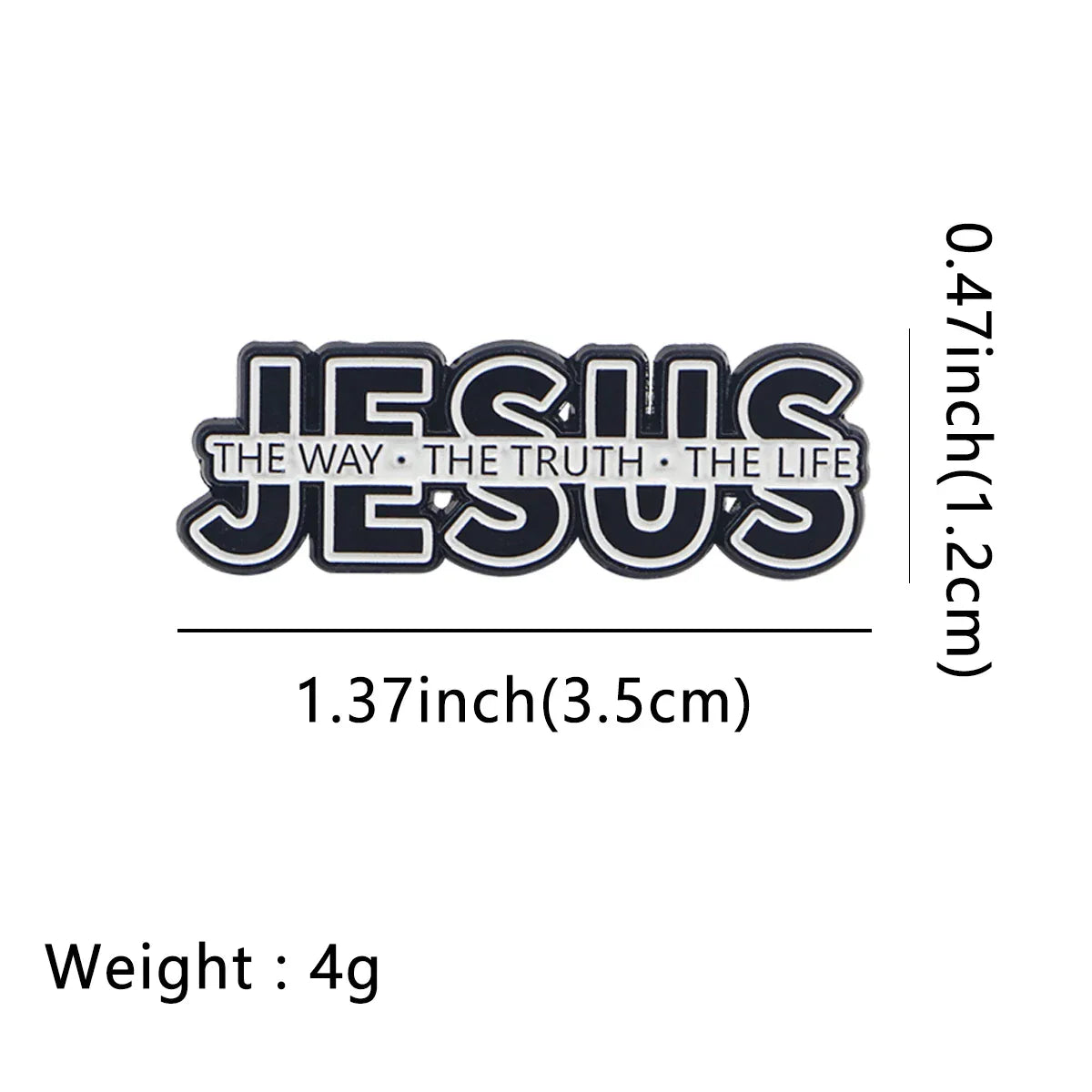 Jesus Way Truth Life Christian Enamel Pin 1
