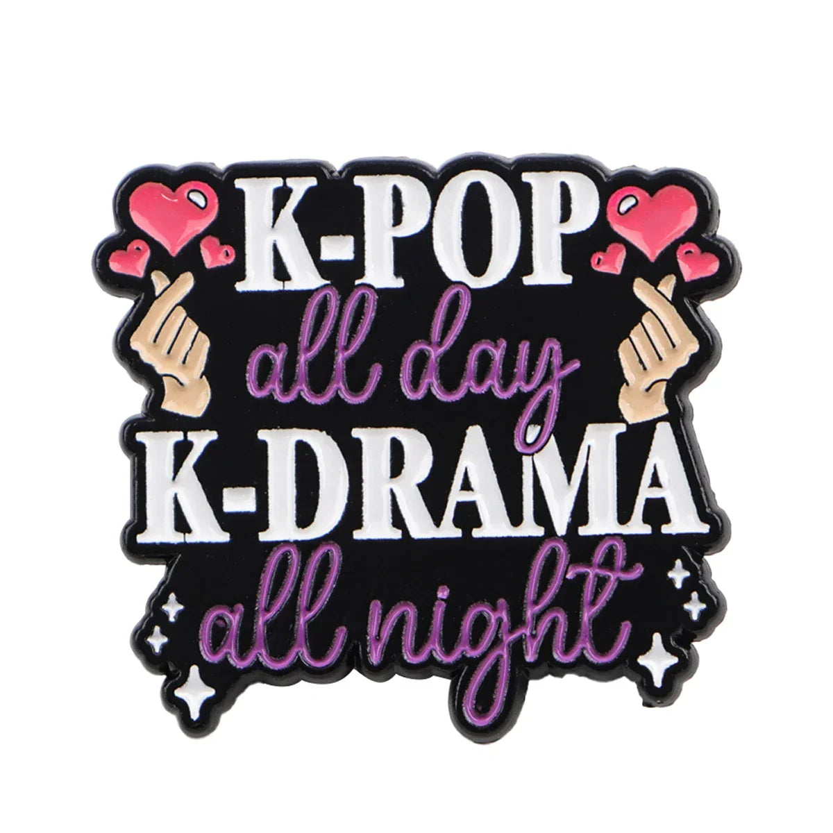 ’all day all night’ Enamel Pin Cute Brooches Lapel Pins Badge on Backpack Clothing Accessories Fashion Jewelry Music