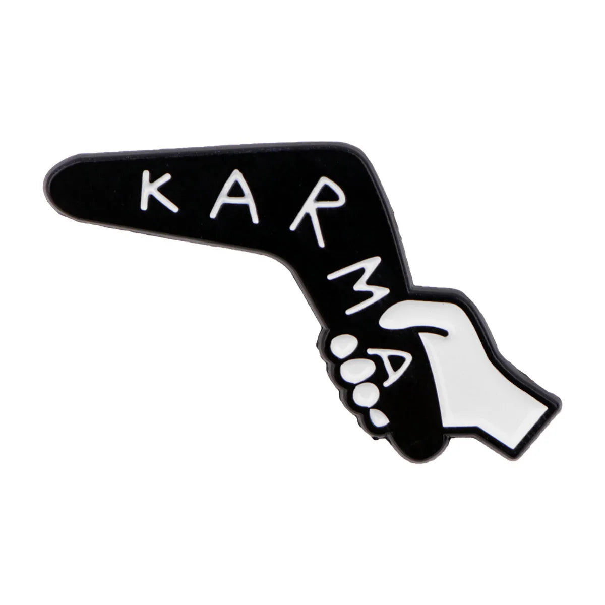 Karma Boomerang Enamel Pin 1