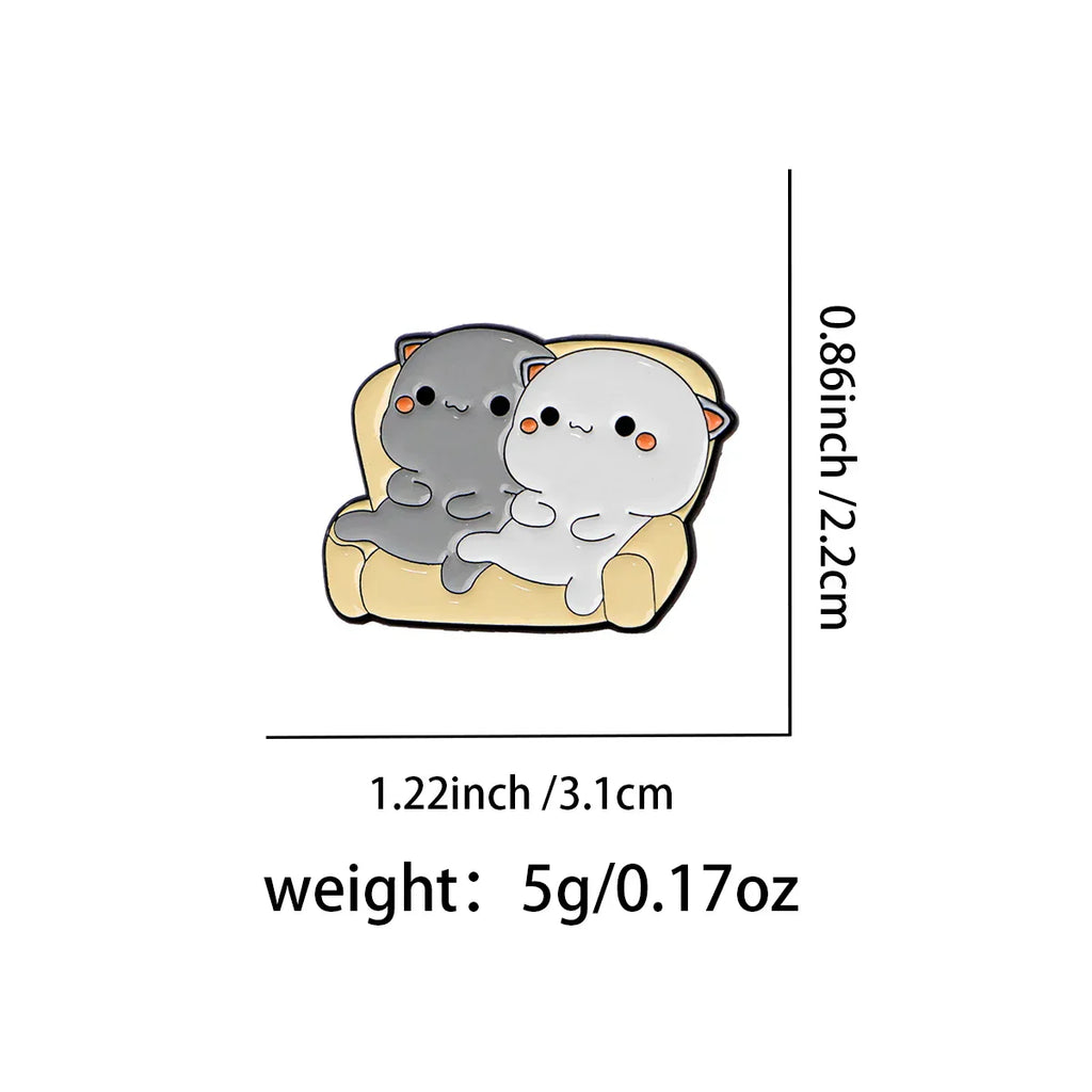 Kawaii Cat Enamel Pins Cartoon Women’s Brooches Men Lapel Pins Badge on Backpack Costume Accessories Animal Jewelry