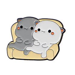Kawaii Cat Enamel Pins Cartoon Women’s Brooches Men Lapel Pins Badge on Backpack Costume Accessories Animal Jewelry