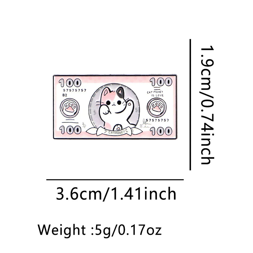 Kawaii Cat Enamel Pin Cute Animal Brooch Pines Lapel Pins Badge on Backpack Clothing Accessories Cartoon Jewelry