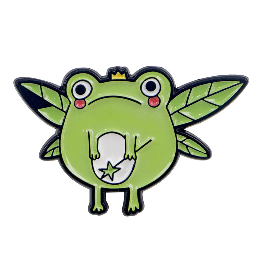 Kawaii Frog Fairy Enamel Pin 1